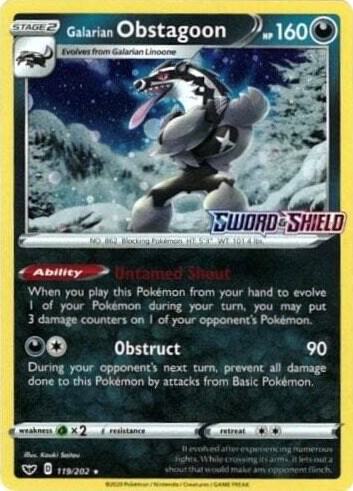 Galarian Obstagoon Cosmos Holo 119 - Miscellaneous Promos