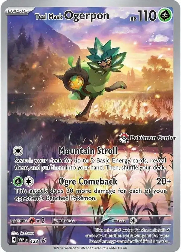 Teal Mask Ogerpon Pokemon Center 123 - Scarlet & Violet Promos
