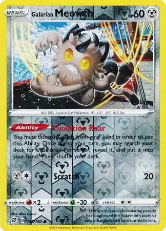 Galarian Meowth 126/192 - Rebel Clash