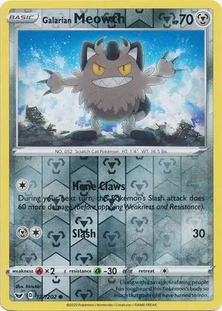 Galarian Meowth 127/202 - Sword & Shield Base