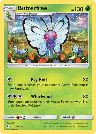 Butterfree 3/149 - Sun & Moon Base