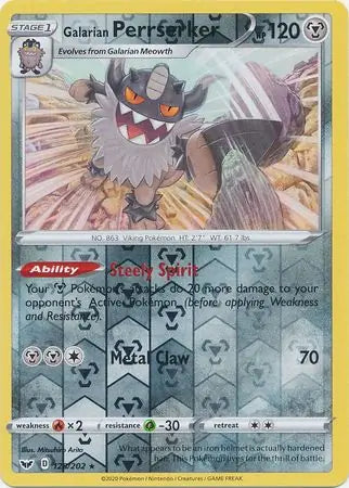 Galarian Perrserker 128/202 - Sword & Shield Base