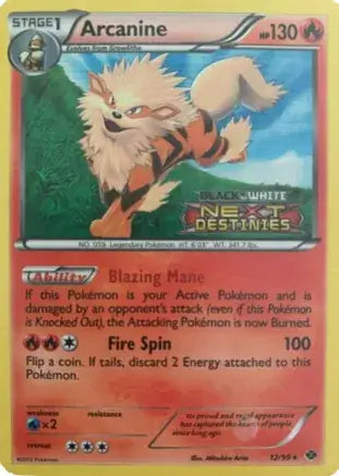 Arcanine Prerelease 12 - Black and White Promos
