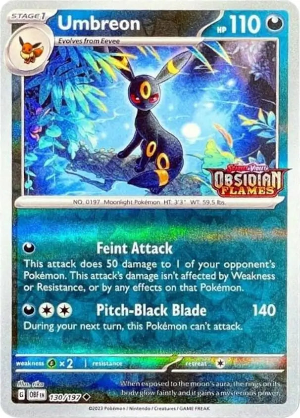 Umbreon Obsidian Flames Stamped 130 - Miscellaneous Promos