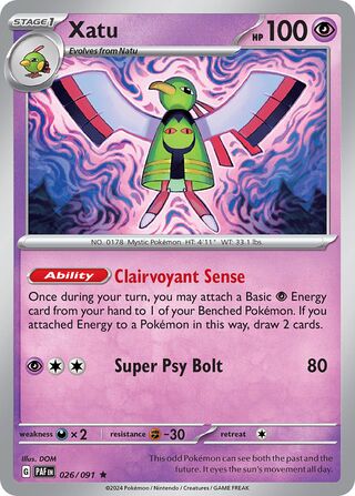 Xatu 026/091 - Paldean Fates