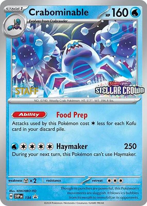 Crabominable Staff Prerelease 134 - Scarlet & Violet Promos