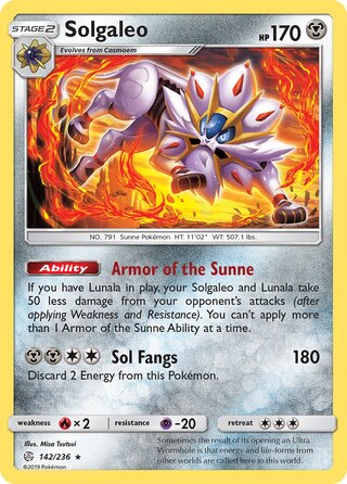 Solgaleo 142/236 - Cosmic Eclipse