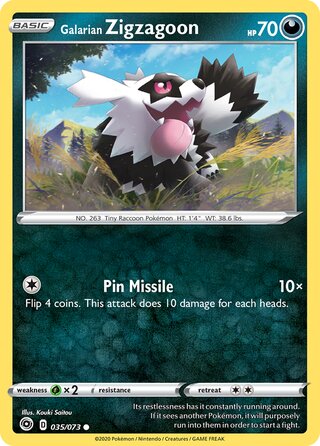 Galarian Zigzagoon 035/073 - Champion's Path