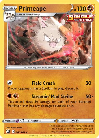 Primeape 067/163 - Battle Styles