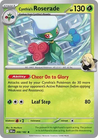 Cynthia's Roserade 008/182 - Destined Rivals