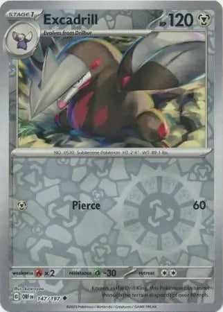 Excadrill 147/197 - Obsidian Flames