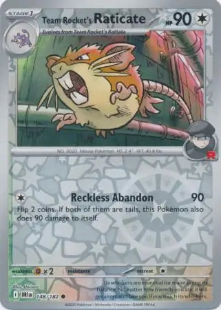 Team Rocket's Raticate 148/182 - Destined Rivals