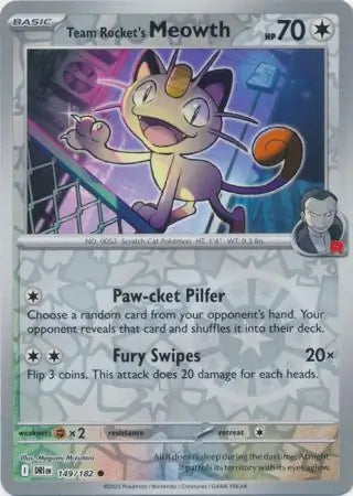 Team Rocket's Meowth 149/182 - Destined Rivals