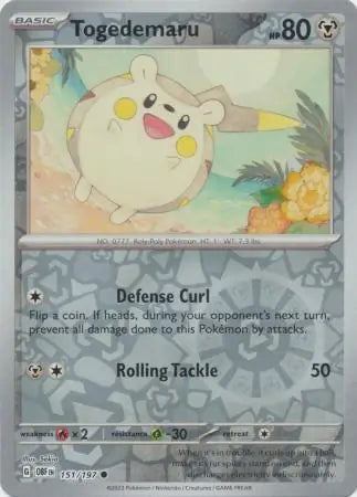 Togedemaru 151/197 - Obsidian Flames