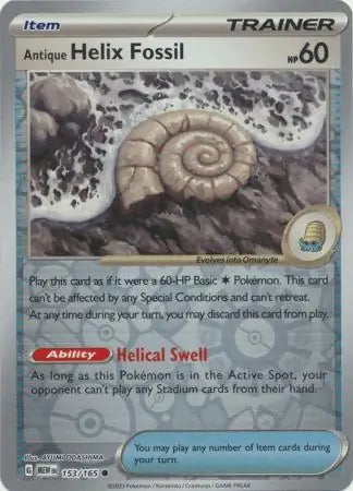 Antique Helix Fossil 153/165 - Scarlet & Violet 151
