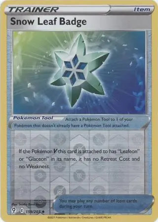 Snow Leaf Badge 159/203 - Evolving Skies