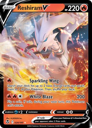 Reshiram V 024/195 - Silver Tempest
