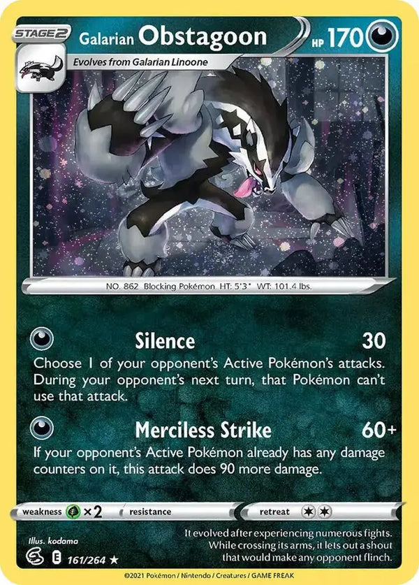 Galarian Obstagoon Cosmos Holo 161 - Miscellaneous Promos