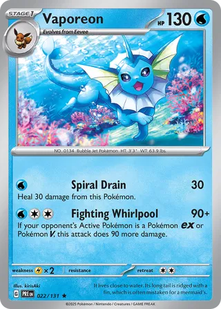 Vaporeon 022/131 - Prismatic Evolutions