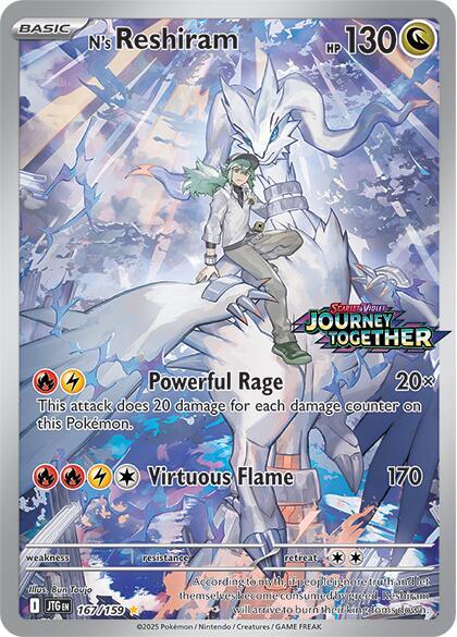 N's Reshiram Journey Together Stamped 167 - Miscellaneous Promos