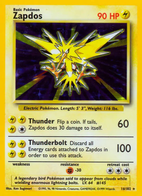Zapdos 16/102 - Base Set