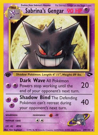 Sabrina's Gengar 29/132 - Gym Challenge