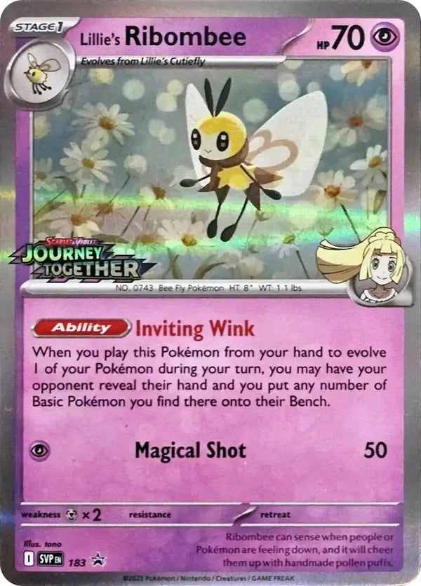 Lillie's Ribombee Prerelease 183 - Scarlet & Violet Promos