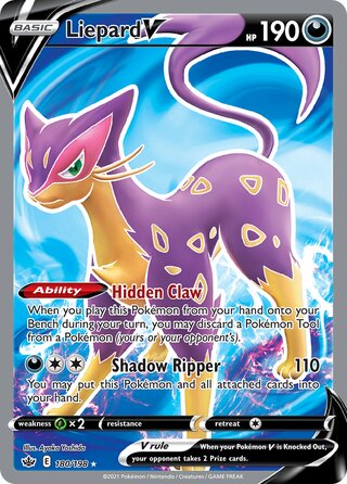 Liepard V 180/198 - Chilling Reign