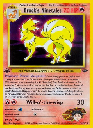 Brock's Ninetales 3/132 - Gym Heroes
