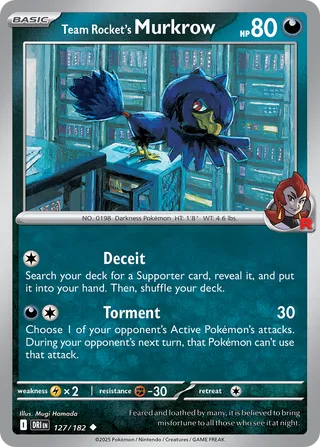 Team Rocket's Murkrow 127/182 - Destined Rivals