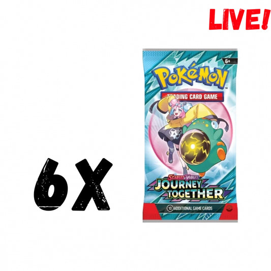 Pokemon Journey Together Booster 6-Pack (Live)
