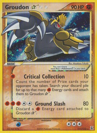 Groudon ☆ 111/113 - Delta Species