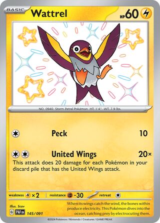 Wattrel 145/091 - Paldean Fates