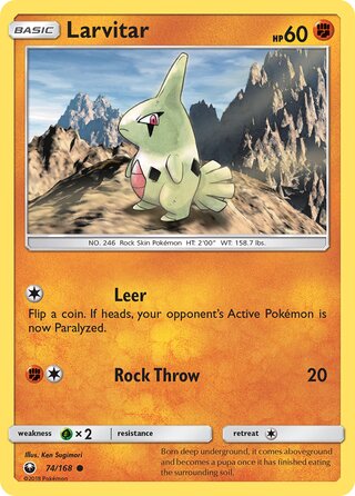 Larvitar 74/168 - Celestial Storm