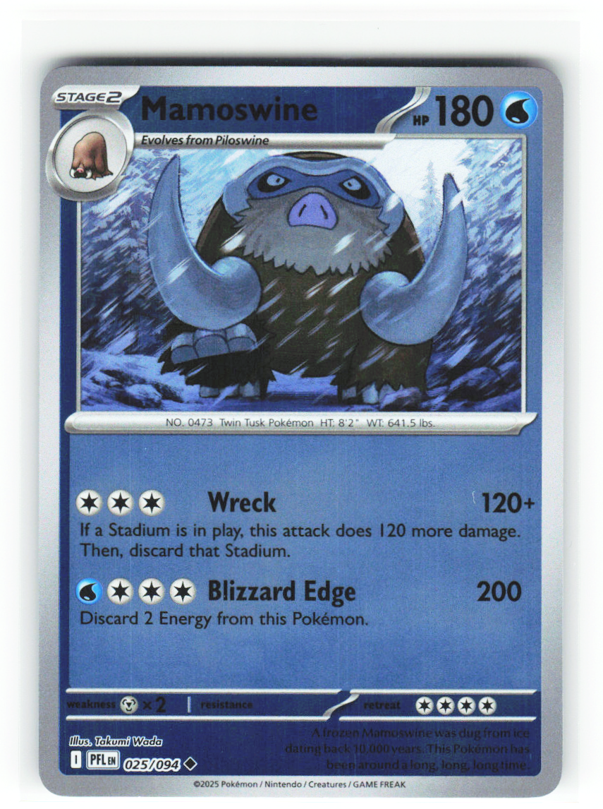 Mamoswine 025/094 - Phantasmal Flames - NM (ID: 53125426901027) - front