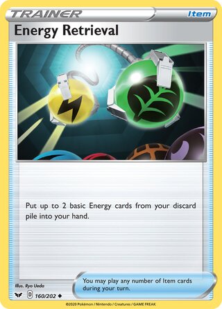 Energy Retrieval 160/202 - Sword & Shield Base