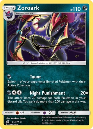 Zoroark 91/181 - Team Up