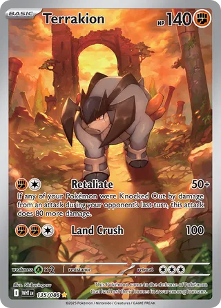 Terrakion 135/086 - White Flare