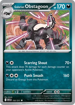 Galarian Obstagoon 132/217 - Ascended Heroes