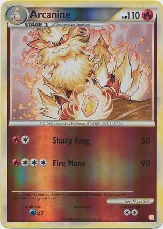 Arcanine 1/123 - HeartGold & SoulSilver