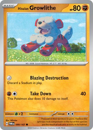 Hisuian Growlithe 099/167 - Twilight Masquerade