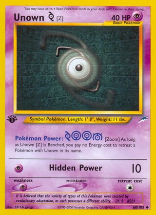 Unown [Z] 60/105 - Neo Destiny