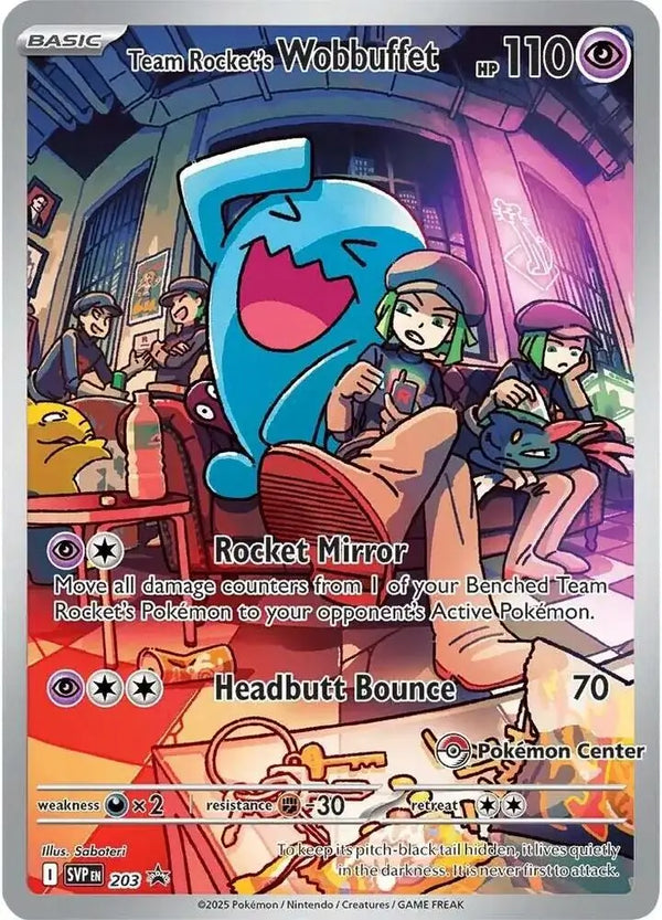 Team Rocket's Wobbuffet Pokemon Center Exclusive 203 - Scarlet & Violet Promos