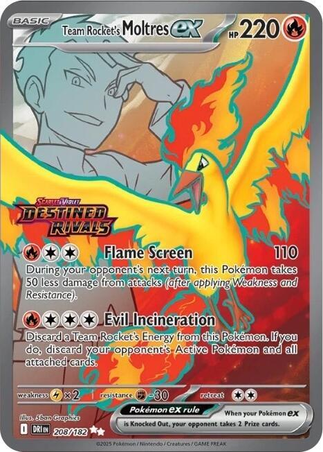 Team Rocket's Moltres ex Destined Rivals Stamp 208 - Miscellaneous Promos