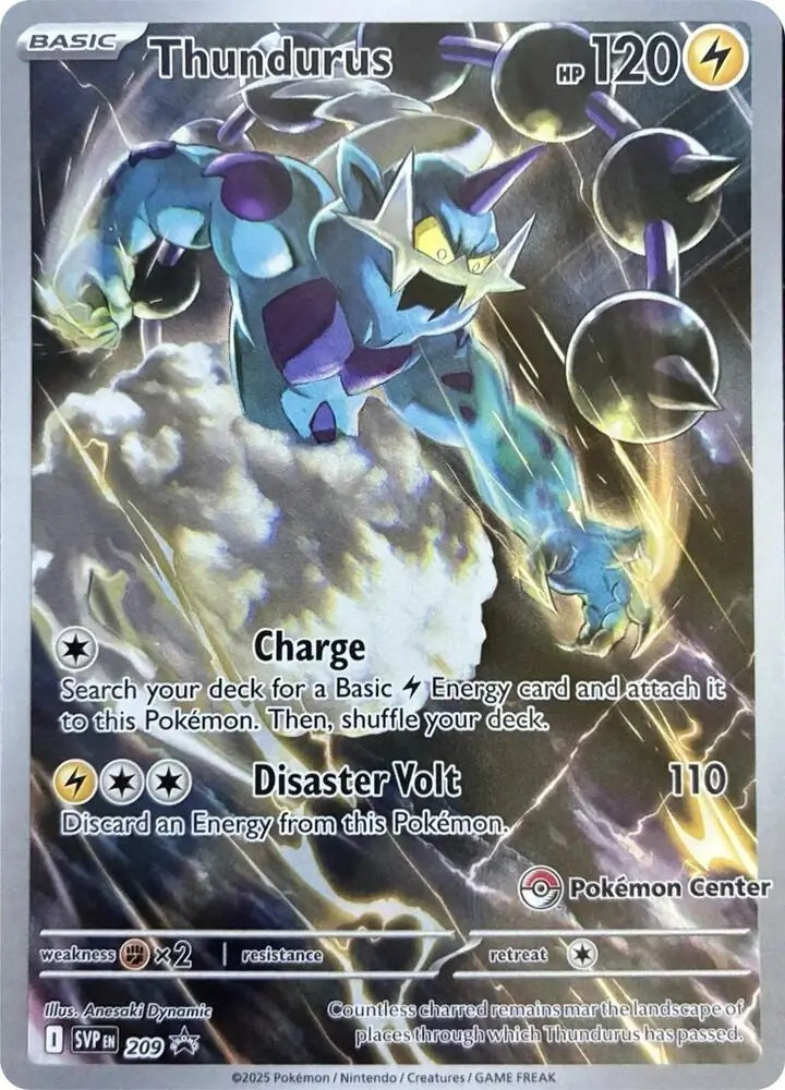 Thundurus Pokemon Center Exclusive 209 - Scarlet & Violet Promos