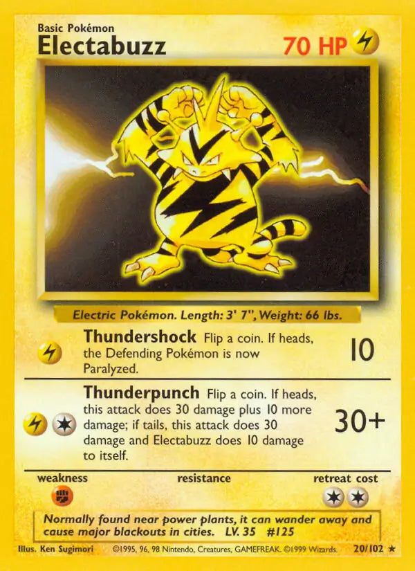 Electabuzz 20/102 - Base Set