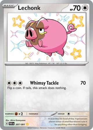 Lechonk 207/091 - Paldean Fates