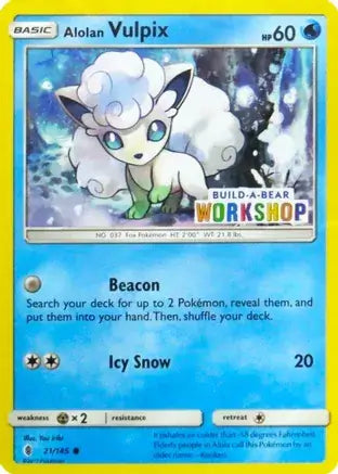 Alolan Vulpix Build-A-Bear 21 - Miscellaneous Promos