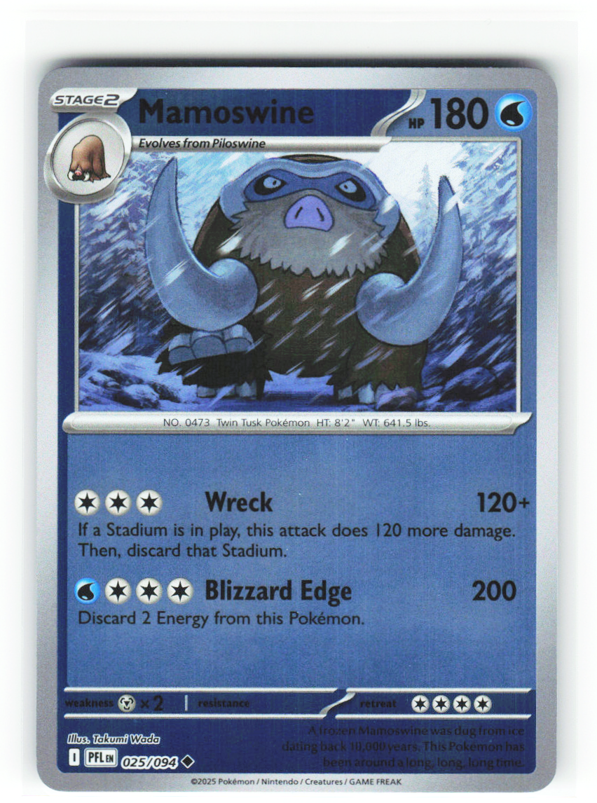 Mamoswine 025/094 - Phantasmal Flames - NM (ID: 53125426860693) - front