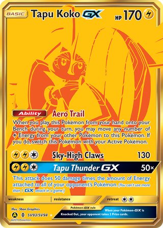 Tapu Koko-GX SV93/SV94 - Hidden Fates